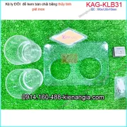 Kệ ly đôi Vuông thuỷ tinh 180x120x10mm