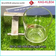 Kệ ly đơn đế vuông inox sus304 KAG-KLB34