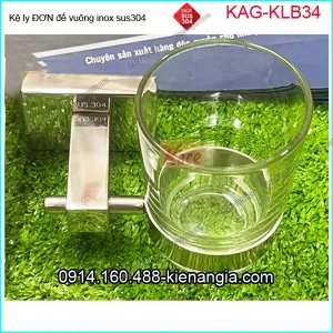 Kệ ly đơn đế vuông inox sus304 KAG-KLB34