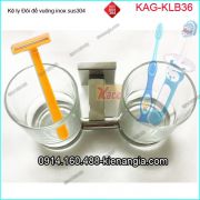 Kệ ly đôi đế vuông inox sus304  KAG-KLB36