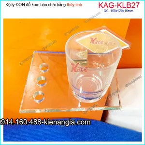 Kệ ly đơn vuông 150x120x10mm  thuỷ tinh KAG-KLB27