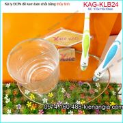 Kệ ly đơn oval 170x110x10mm bằng thuỷ tinh KAG-KLB24