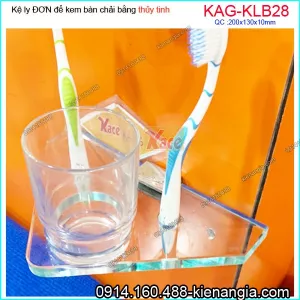Kệ ly đơn tam giác thuỷ tinh KAG-KLB28