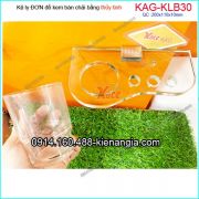 Kệ ly đơn bằng kiếng t200X110X10 mm KAG-KLB30