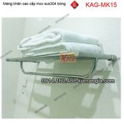 Kệ máng khăn inox 2 tầng phòng tắm KAG-MK15 SUS304 chuyên dùng khách sạn