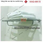 Kệ máng khăn inox 2 tầng phòng tắm KAG-MK15 SUS304 chuyên dùng khách sạn
