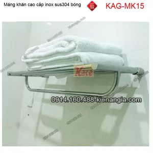 Kệ máng khăn inox 2 tầng phòng tắm KAG-MK15 SUS304 chuyên dùng khách sạn