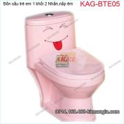 Bồn cầu trẻ em 1 khối màu hồng KAG-BTE05