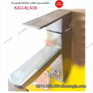 Vòi lavabo nóng lạnh inox304 vuông 20cm Biggo KAG-KLN38