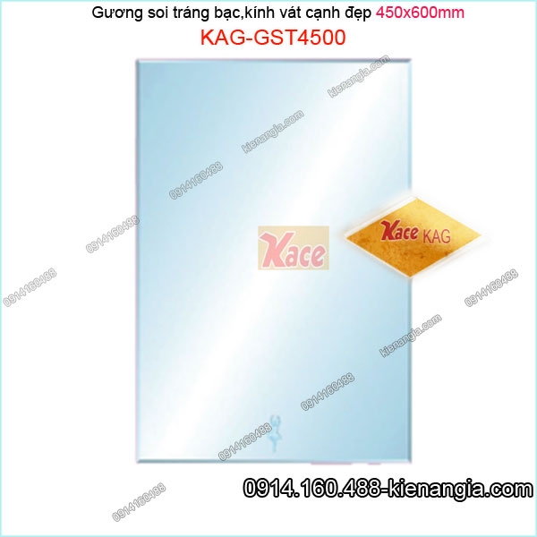 Gương soi tráng bạc,gương phòng tắm 450x600mm KAG-GST4500
