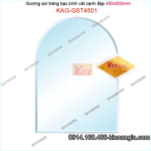 Gương soi tráng bạc,gương phòng tắm 450x600mm KAG-GST4501