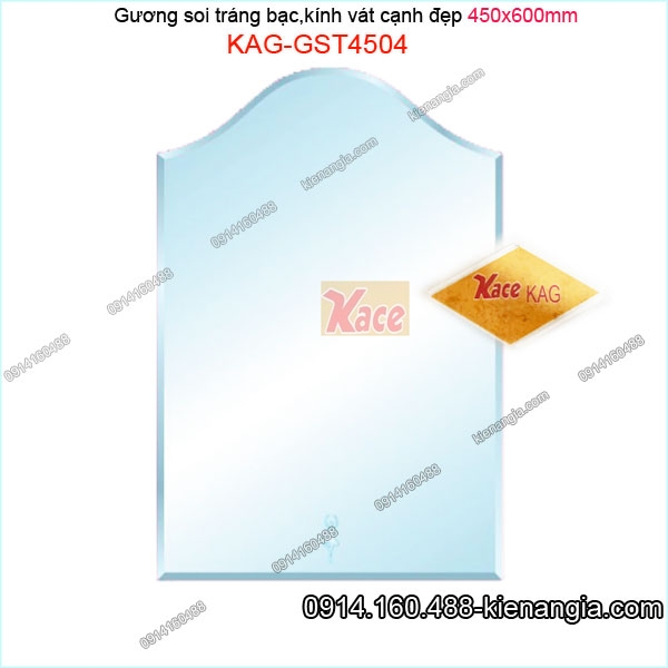 Gương soi tráng bạc,gương phòng tắm 450x600mm KAG-GST4504