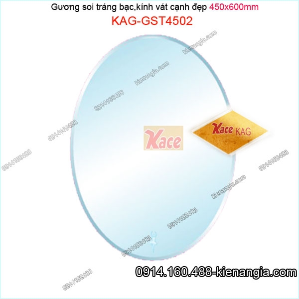 Gương soi tráng bạc,gương phòng tắm 450x600mm KAG-GST4502
