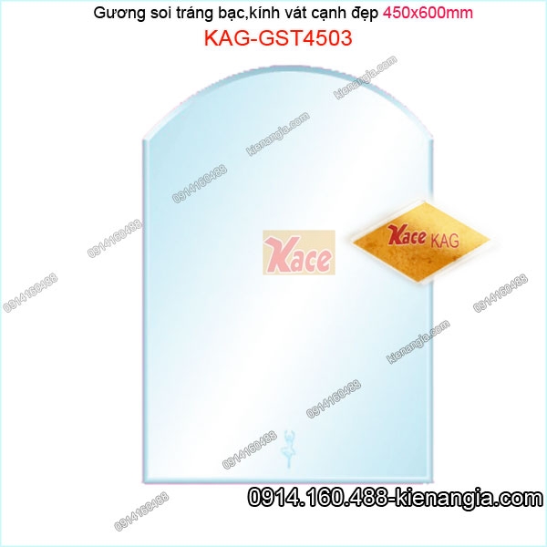Gương soi tráng bạc,gương phòng tắm 450x600mm KAG-GST4503