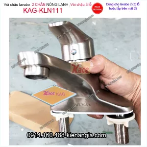 Vòi chậu lavabo 2 chân inox sus304 KAG-KLN111