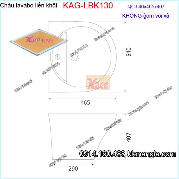 KAG-LBK130-Chau-lavabo-vuong-lien-khoi-540x465x407mm-KAG-LBK130-kich-thuoc