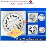 Phễu thoát sàn chống hôi inox 304  phòng tắm 120x120xD90 KAG-TS239