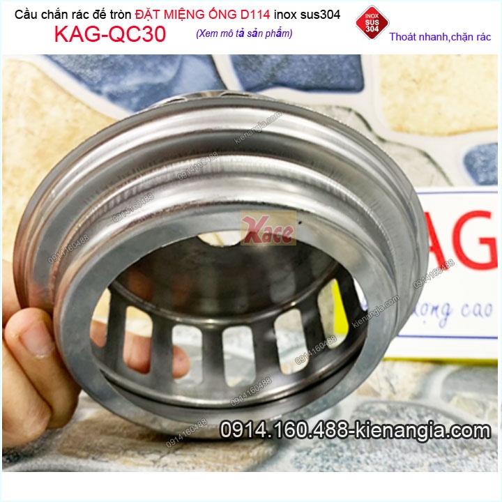 KAG-QC30-Cau-tron-D114-inox-sus304-chan-rac-thoat-nhanh-KAG-QC30-8