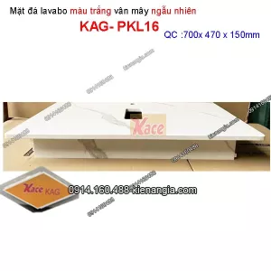 Mặt đá Trắng vân khói chậu lavabo 700x470 mm KAG-PKL16