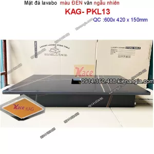 Mặt đá đen chậu lavabo 600x420 mm KAG-PKL13
