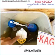Bộ xả 2 nhấn bồn cầu 2 khối cao 25cm KAG-XBC20A