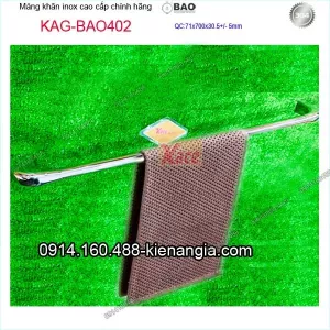 Thanh treo khăn đơn sáng bóng inox sus304 BẢO KAG-BAO402