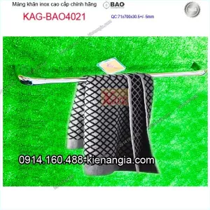 Máng khăn đơn inox Bảo cao cấp KAG-BAO4021