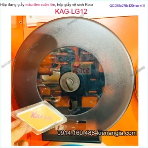 Hộp giấy vệ sinh cuộn lớn màu xanh đen KAG-LG12