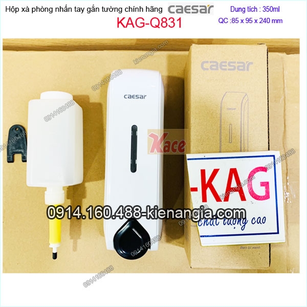 Hộp xà phòng đơn nhấn tay Caesar KAG-Q831