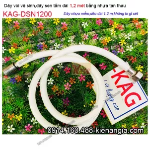 Dây vòi vệ sinh,dây sen bằng nhựa dài 1,2 mét KAG-DSN1200