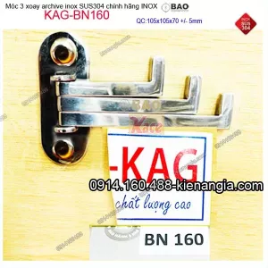 Móc 3 chia,móc xoay inox Bảo sus304 KAG-BN160