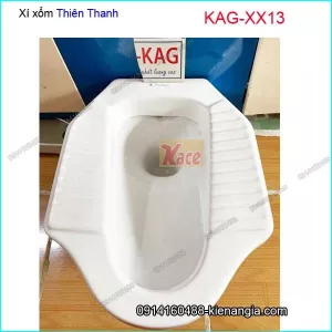Bàn cầu xí xổm Thiên Thanh KAG-XX13 thỏ chống hôi đúc liền