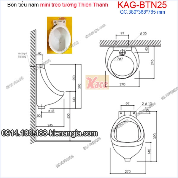 KAG-BTN25-Bon-tieu-nam-mi-ni-tre-em-Thien-Thanh-KAG-BTN25-thong-so-lap-dat