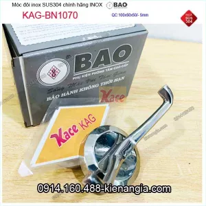 Móc đôi inox BẢO,móc inox304 KAG-BN1070