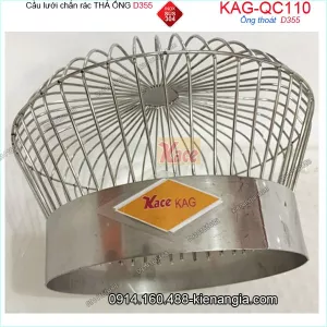 Cầu lưới chặn rác inox sus 304 thả ống D355-KAG-QC110