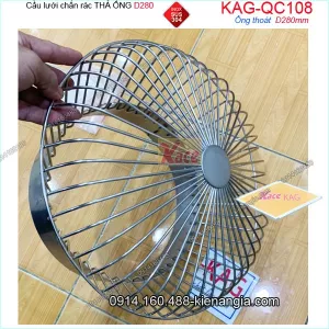 Cầu lưới chặn rác inox sAus 304 thả ống D280-KAG-QC108