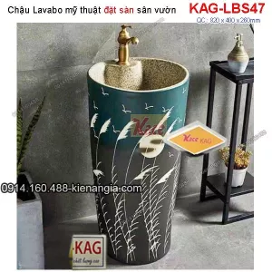 Chậu lavabo đặt sàn sân vườn KAG-LBS47