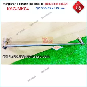 Giá treo khăn inox,kệ máng khăn đơn nhà tắm KAG-MK04