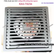 Phễu thoát sàn XÁM 150x150 mm D496090 KAG-TS234