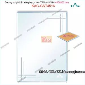 Gương soi phôi Bỉ  sáng đẹp Tân An Vinh 450x600 mm KAG-GST4516
