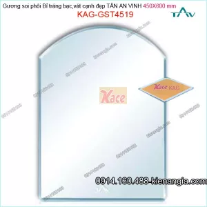 Gương soi phôi Bỉ  sáng đẹp Tân An Vinh 450x600 mm KAG-GST4519
