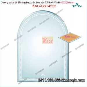 Gương soi phôi Bỉ  sáng đẹp Tân An Vinh 450x600 mm KAG-GST4522