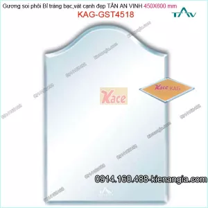 Gương soi phôi Bỉ  sáng đẹp Tân An Vinh 450x600 mm KAG-GST4518