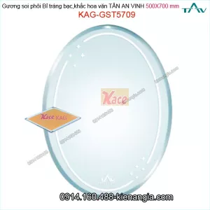 Gương soi oval 500x700 mm Tân An Vinh hình ảnh trung  thực KAG-GST5709