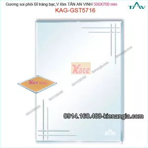 Gương soi 500x700 mm Tân An Vinh hình ảnh trung  thực KAG-GST5716