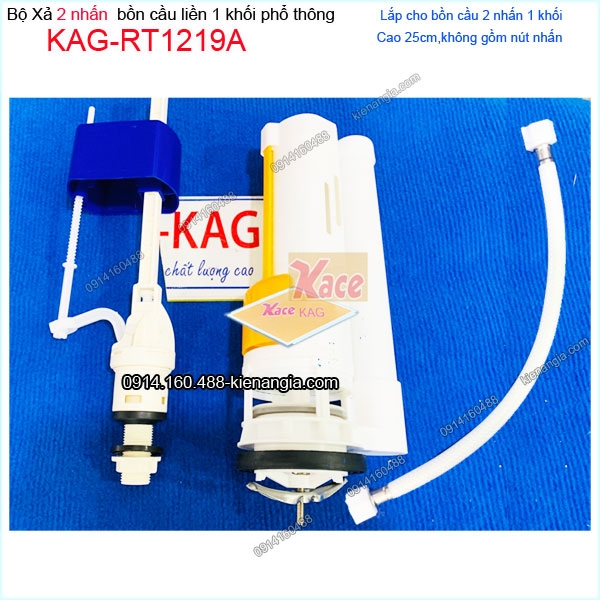 Bộ xả 2 nhấn cao 25cm bồn cầu 1 khối KAG-RT1219A