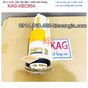 Cụm xả 2 nhấn thấp 25cm bồn cầu 1 khối KAG-XBC95A