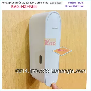 Hộp xà phòng đơn nhấn tay Caesar chính hãng 350 ml KAG-HXPN66