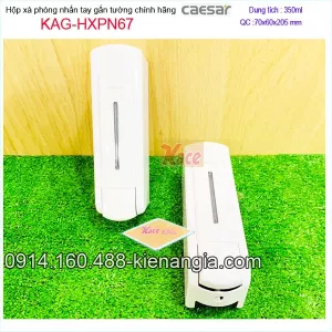 Hộp xà phòng đơn nhấn tay Caesar chính hãng 350 ml KAG-HXPN67