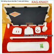 Kiếng nhựa vuông 7 món màu trắng KAG-KNA01